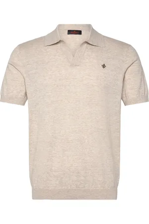 Morris Randall Resort Polo Designers Knitwear Short Sleeve Knitted Polos Beige