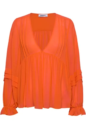 Desigual Moiras Tops Blouses Long-sleeved Orange