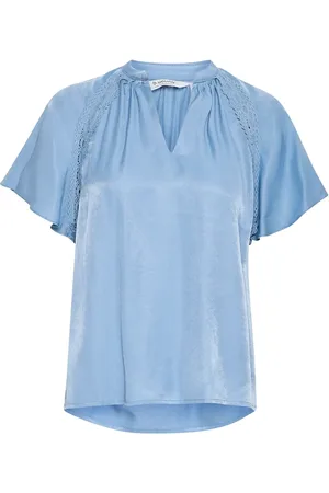 B YOUNG Byhacca Blouse - Tops Blouses Short-sleeved Blue