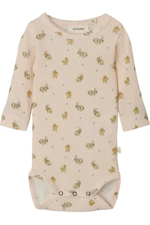 Lil Atelier Nbflavo Kis Ls Slim Body Lil Bodies Long-sleeved Beige
