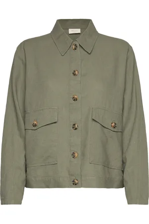 Freequent Fqlava-Jacket Outerwear Jackets Light-summer Jacket Green