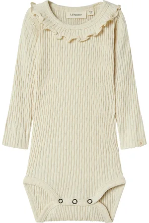 Lil Atelier Nbffiducia Ls Slim Body Lil Bodies Long-sleeved Cream