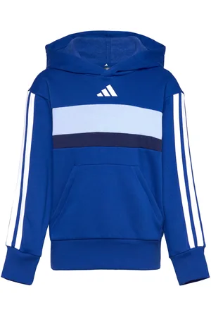 adidas J 3S Tib Fl Hd Sport Sweat-shirts & Hoodies Hoodies Blue