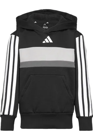 adidas J 3S Tib Fl Hd Sport Sweat-shirts & Hoodies Hoodies Black