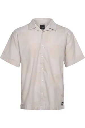 Vans Kessler Checkerboard Ss Woven Sport Men Sport Clothing Sport Tops Sport Shirts Beige