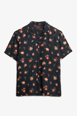Superdry S/S Print Shirt Tops Shirts Short-sleeved Shirts Black