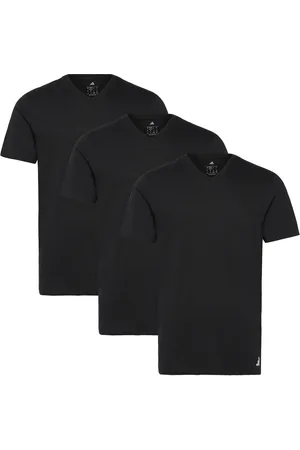 adidas V-Neck Sport Men Sports Clothes Sport Tops Sport T-shirts Black