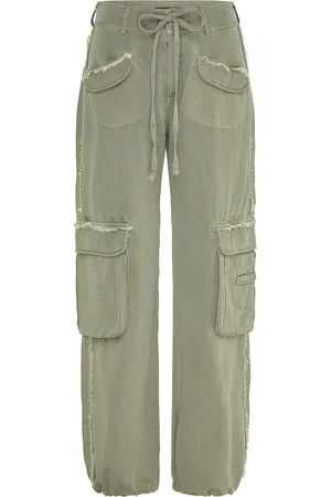 Desigual Alejandria Bottoms Trousers Cargo Pants Khaki Green