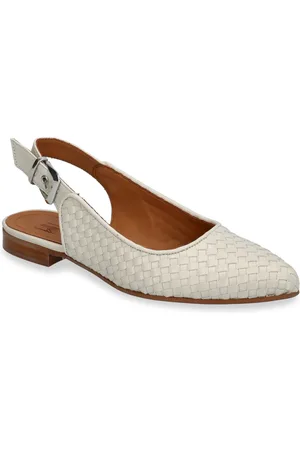 Billi Bi Sling Back Shoes Slingbacks Flat Slingbacks Cream