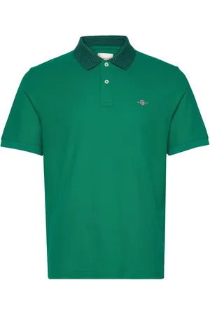 GANT Tipping Detail Polo Tops Polos Short-sleeved Green