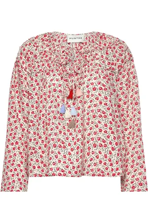 Munthe Uzza Tops Blouses Long-sleeved Red