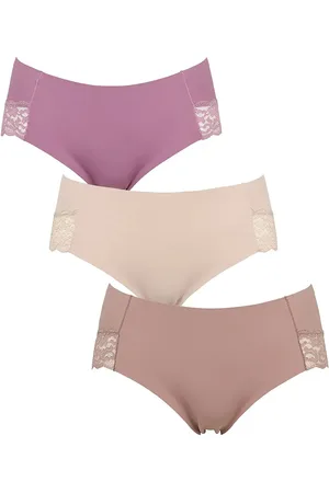 Missya Seamless Tai W Lace 3-Pack Alushousut Brief Tangat Multi/patterned