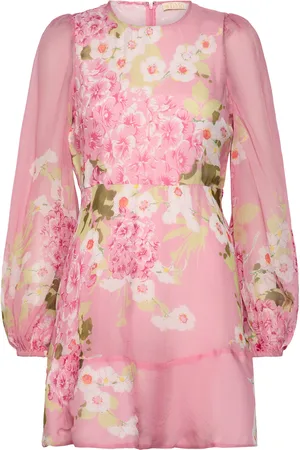 by Ti Mo Organza Mini Dress Designers Short Dress Pink
