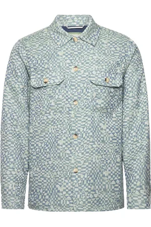 Scotch&Soda Lightweight Jacquard Overshirt Tops Overshirts Multi/patterned