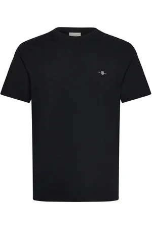 GANT Pique Ss T-Shirt Tops T-shirts Short-sleeved Black