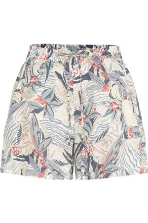 Ralph Lauren Print Linen Drawcord Short Bottoms Shorts Paper Bag Shorts Multi/patterned