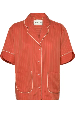 Munthe Ushi Tops Shirts Short-sleeved Orange