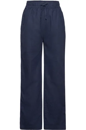 GANT Cotton Linen Pants Bottoms Trousers Navy