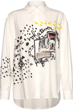 Desigual Perséf Tops Shirts Long-sleeved White