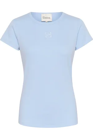 My Essential Wardrobe Mandymw Tee Tops T-shirts & Tops Short-sleeved Blue