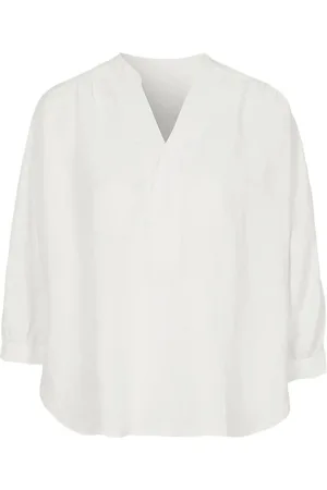 Newhouse Hannah Blouse Tops Blouses Long-sleeved White
