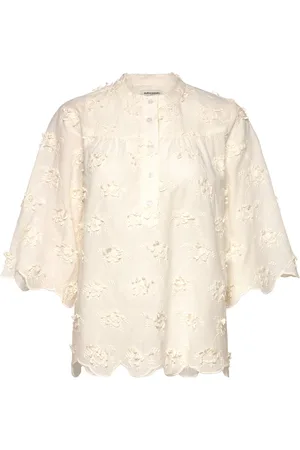 Lollys Laundry Louisell Blouse Ss Tops Blouses Long-sleeved Cream