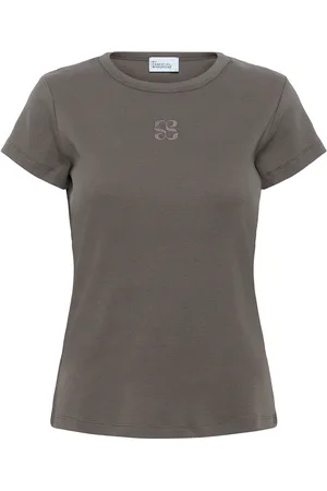 My Essential Wardrobe Mandymw Tee Tops T-shirts & Tops Short-sleeved Brown