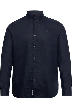 Timberland Linen Shirt Tops Shirts Casual Navy