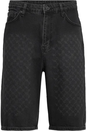 Daily paper Laser Monogram Denim Shorts Bottoms Shorts Denim Black