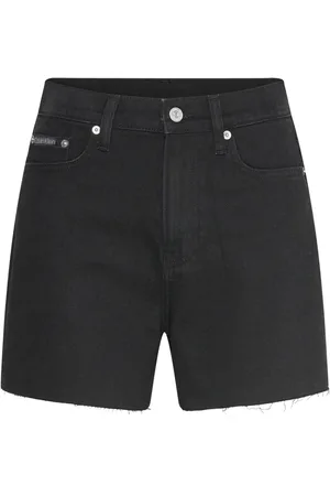 Calvin Klein Mom Short Bottoms Shorts Denim Shorts Black