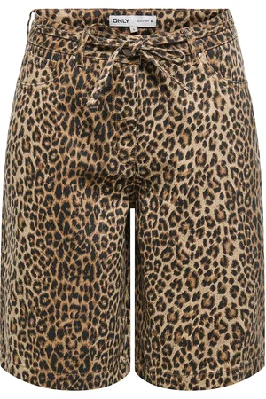 ONLY Onlnaomi String Aop Bermuda Shorts Otw Bottoms Shorts Bermudas Beige