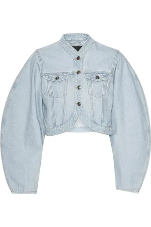 ROTATE Round Sleeve Denim Jacket Farkkutakki Denimtakki Blue