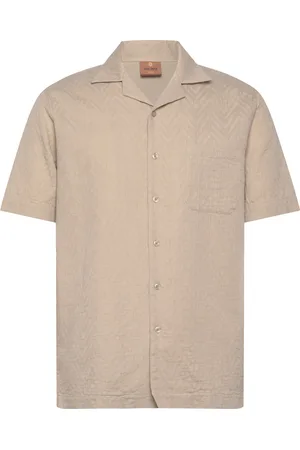 MOS MOSH Gallery Mmgmarco Cuban Rosacel Tops Shirts Short-sleeved Shirts Beige