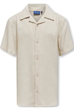 Only & Sons Osjkari Ss Shirt Visc Lin 0075 Resort Tops Shirts Short-sleeved Shirts Beige