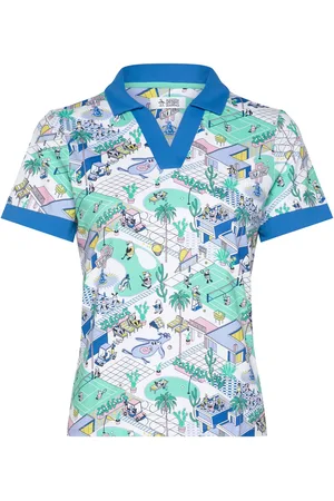 Original Penguin Ss Palm Springs Polo Sport Women Sport Clothing Sports Tops & T-shirts Blue