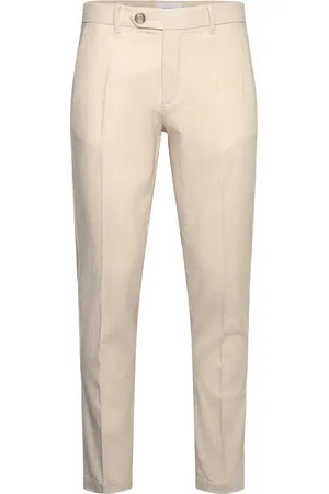 Lindbergh Linen Club Pants Bottoms Trousers Formal Cream