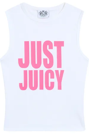 Juicy Couture Just Juicy Tank Tops T-shirts & Tops Sleeveless White