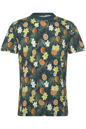 Lindbergh Juicy Aop O-Neck Tee S/S Tops T-shirts Short-sleeved Green