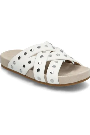 Michael Kors Irene Flat Sandal Shoes Sandals Flat Sandals White