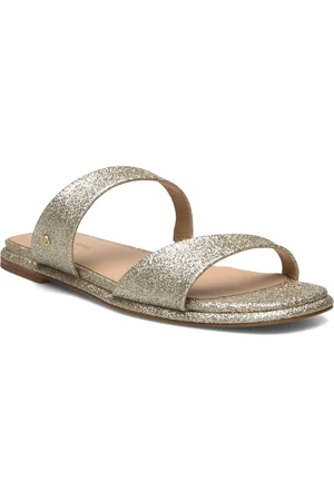 Michael Kors Jaida Flat Sandal Shoes Sandals Flat Sandals Gold