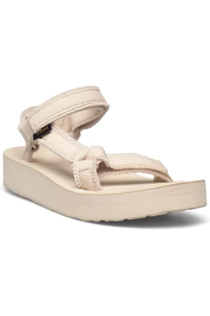 Teva Midform Universal Canvas Shoes Summer Shoes Platform Sandals Beige