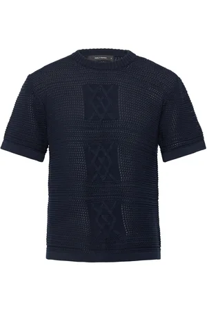 Daily paper Crochet T-Shirt Tops T-shirts Short-sleeved Navy