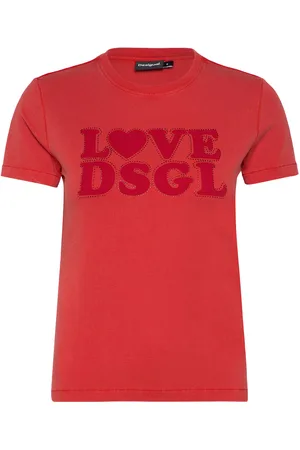 Desigual Love Dsgl Tops T-shirts & Tops Short-sleeved Red