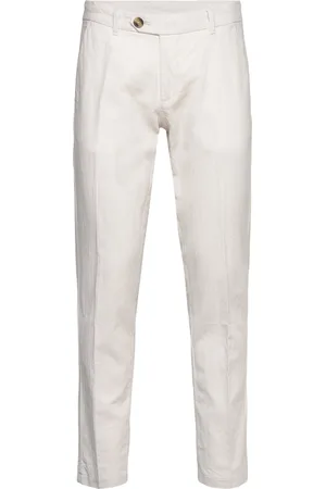 Lindbergh Linen Club Pants Bottoms Trousers Formal White