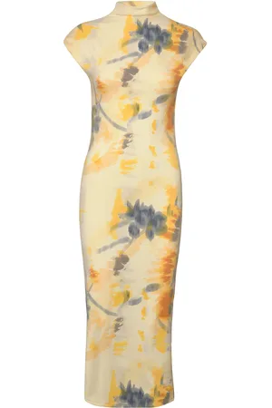 Desigual Niza Polvipituinen Mekko Yellow