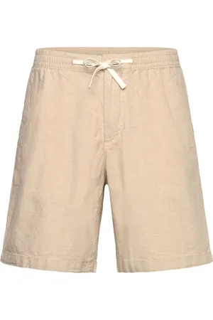 Timberland Cotton Linen Short Bottoms Shorts Casual Beige