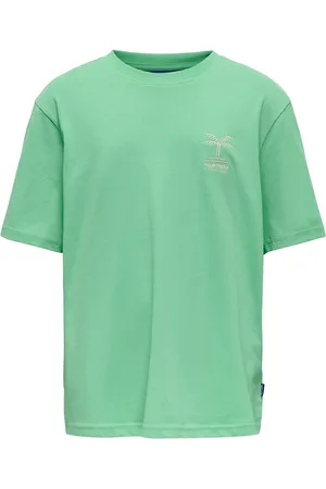 Only & Sons Osjsummerlife S/S Rlx Printed Tee Jrs Tops T-shirts Short-sleeved Green