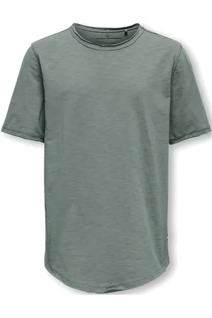 Only & Sons Osjbenne Longy Ss Tee Jrs Noos Tops T-shirts Short-sleeved Green