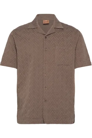 MOS MOSH Gallery Mmgmarco Cuban Rosacel Tops Shirts Short-sleeved Shirts Brown