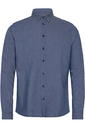 MOS MOSH Gallery Mmgmarco Chambray Shirt Tops Shirts Casual Shirts Navy